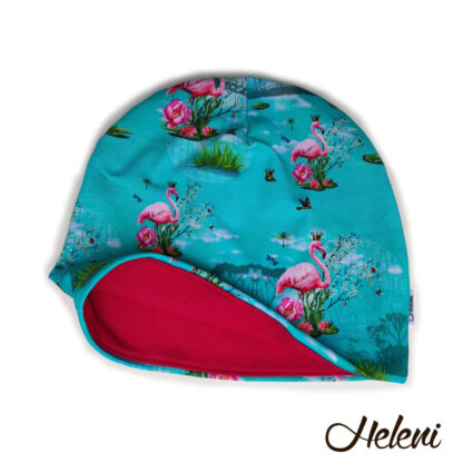 Flamingodega müts meriinovoodriga